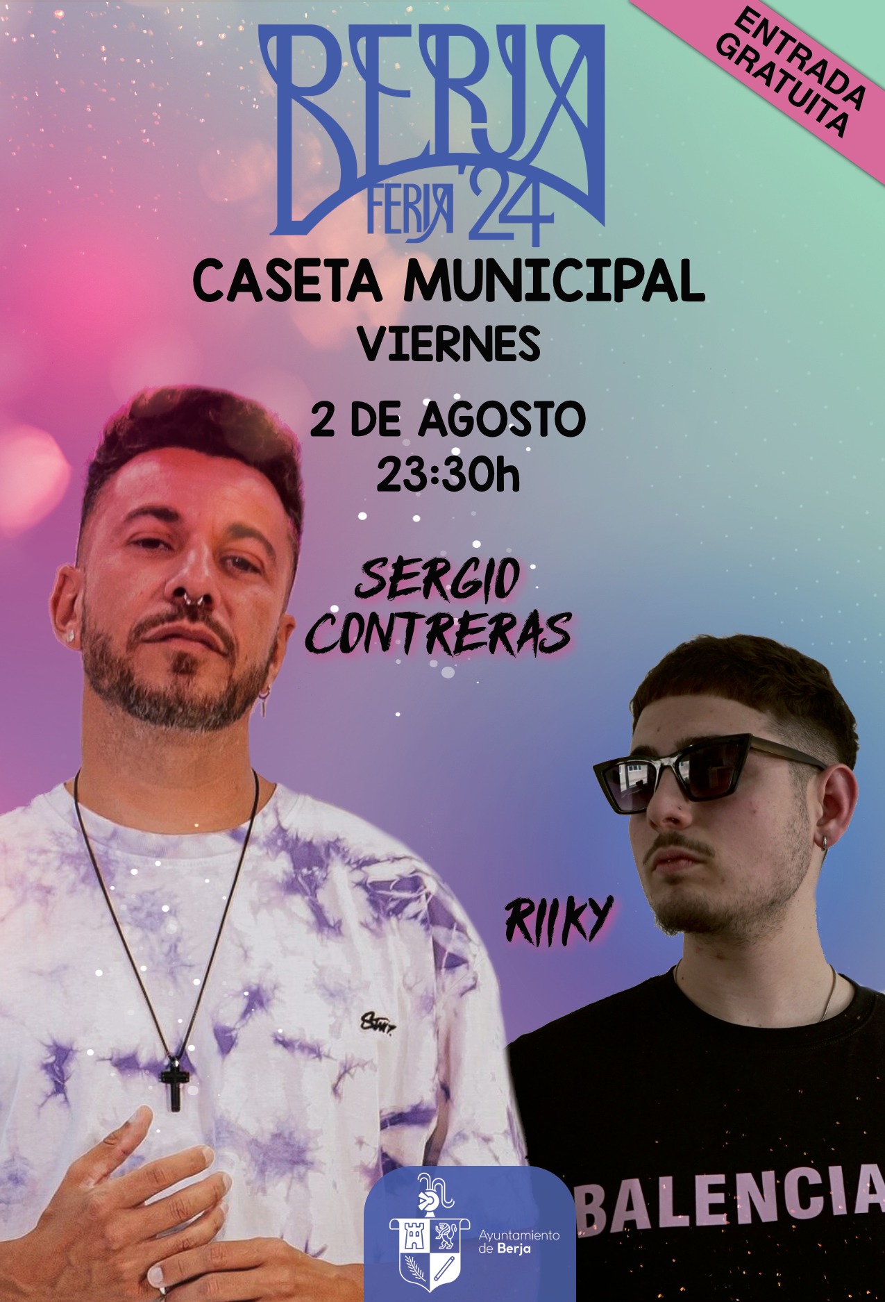 El cantante virgitano RIIKY ofrecerá un concierto la noche del viernes en la Caseta Municipal